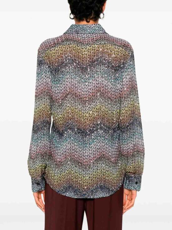 25FW 미소니 셔츠 29DS26SJ0ZBC0065SMSNS BLUE - MISSONI