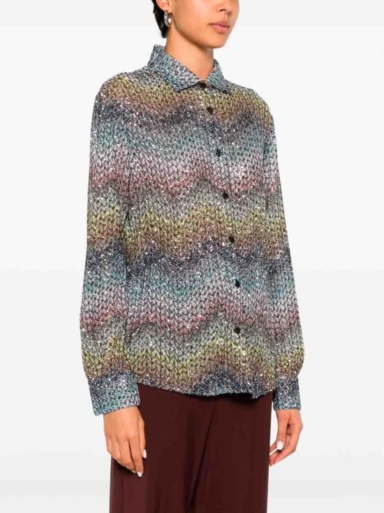 25FW 미소니 셔츠 29DS26SJ0ZBC0065SMSNS BLUE - MISSONI