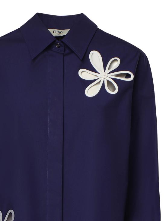  펜디 포플린 셔츠 FS8355AW7VF1W0A BLUE - FENDI