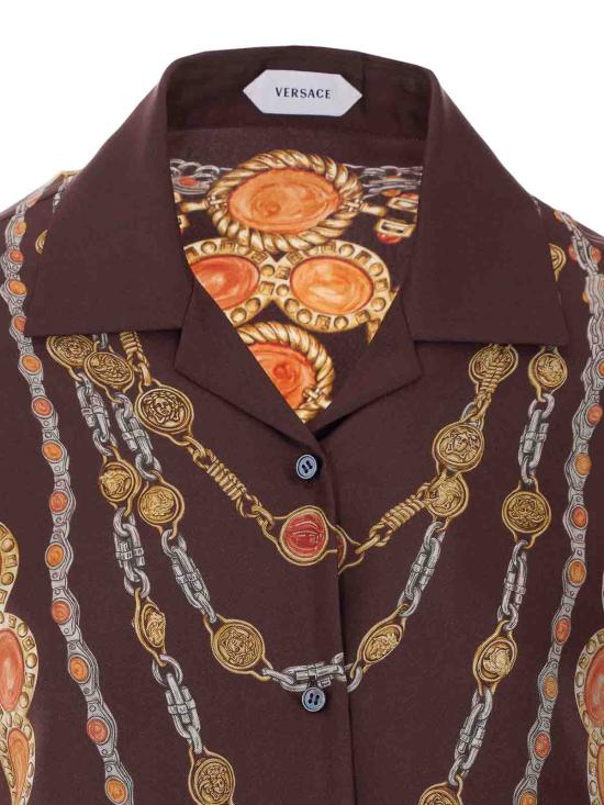 26SS 베르사체 블라우스 10242311A179525N940 BROWN - VERSACE