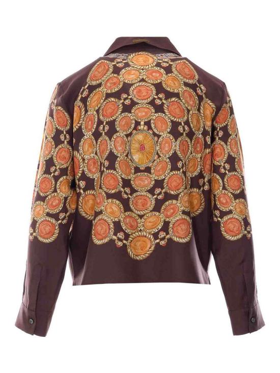 26SS 베르사체 블라우스 10242311A179525N940 BROWN - VERSACE