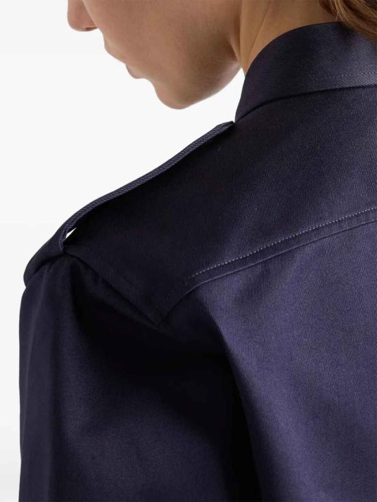 26SS 프라다 숏슬리브 치노 셔츠 숏슬리브 치노 셔츠 P432J10YPSOOOF0124 DARK BLUE - PRADA
