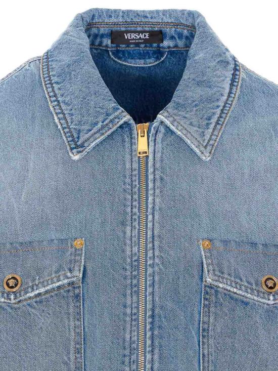 26SS 베르사체 긴팔 셔츠 10207231A163861D190 BLUE - VERSACE