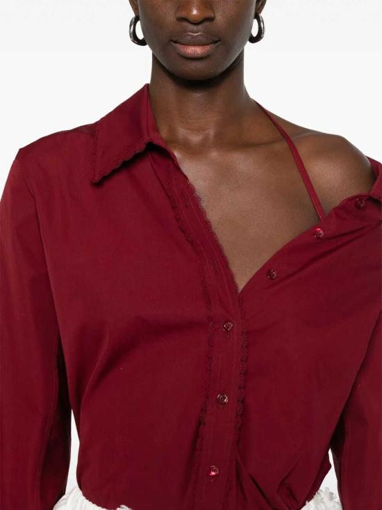 25SS 구찌 면 포플린 셔츠 830353Z7ADR6052 RED - GUCCI