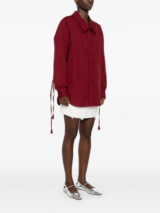 25SS 구찌 면 포플린 셔츠 830353Z7ADR6052 RED - GUCCI