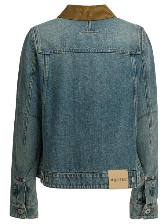 26SS 알렉산더 맥퀸 데님 자켓 852182QMAD04383 BLUE - ALEXANDER MCQUEEN