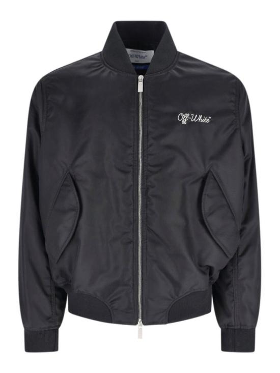 26SS 오프화이트 봄버 자켓 OMEH05EC99FAB0021001 BLACK