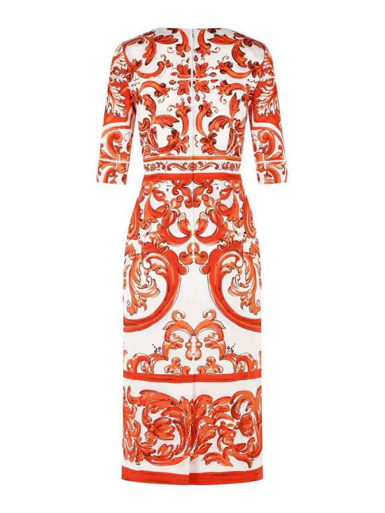 26FW 돌체앤가바나 미디 원피스 F6EAJTGDDRJS9000 ORANGE - DOLCE & GABBANA