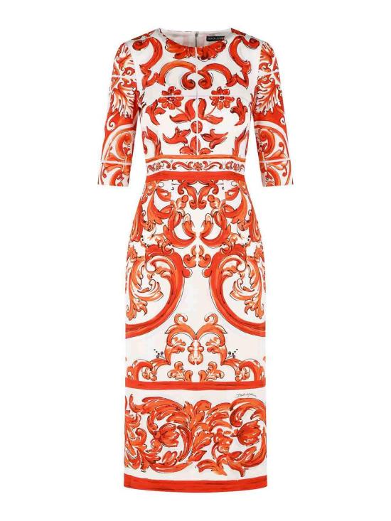 26FW 돌체앤가바나 미디 원피스 F6EAJTGDDRJS9000 ORANGE