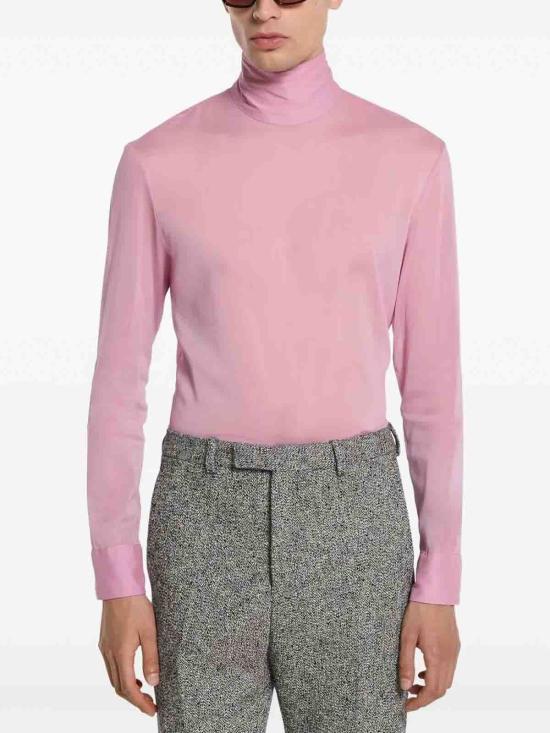 25FW 구찌 실크 스트레치 쉬폰 셔츠 850332ZAPE45274 FUCHSIA - GUCCI