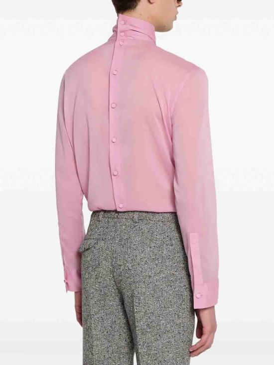 25FW 구찌 실크 스트레치 쉬폰 셔츠 850332ZAPE45274 FUCHSIA - GUCCI
