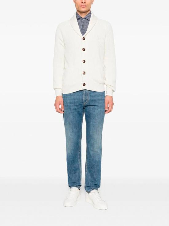 26SS 브루넬로 쿠치넬리 잉글리시 립 래글런 가디건 MNI708606C2723 WHITE - BRUNELLO CUCINELLI