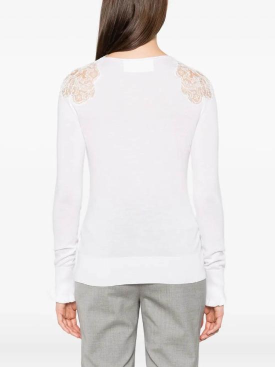 25FW 에르마노 설비노 스웨터 D475M325APLVN10602 WHITE - ERMANNO SCERVINO