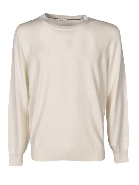 25FW 브루넬로 쿠치넬리 캐시미어 니트 M2200100CO312 WHITE