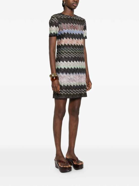25FW 미소니 미디 원피스 29DS26SG1OBR014WSM9YN MULTICOLOUR - MISSONI