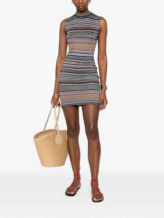 25FW 미소니 미디 원피스 29DS25WG0RBK01CELM04G LIGHT YELLOW - MISSONI