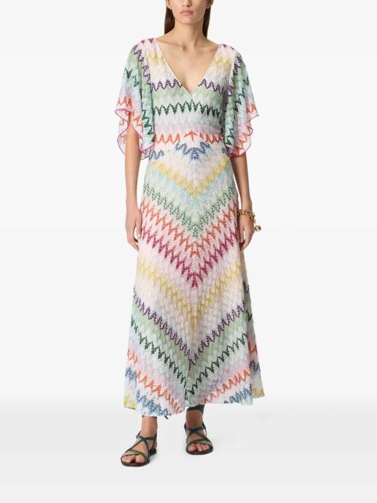 25FW 미소니 미디 원피스 29DS26SG3KBR015IS30G5 WHITE - MISSONI