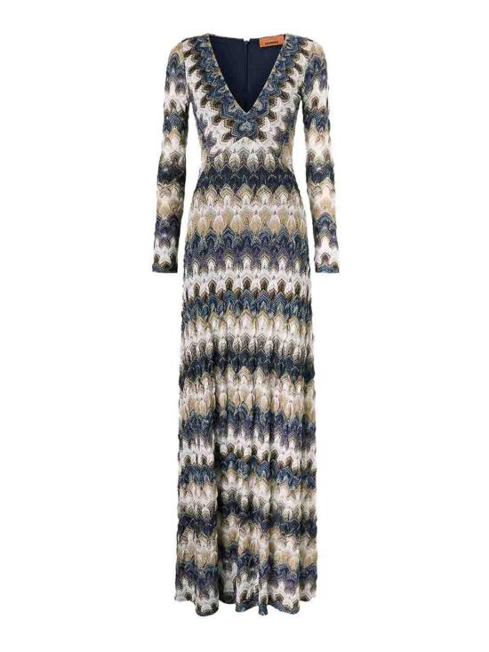25FW 미소니 미디 원피스 29DS26SG3YBR015JS72RA MULTICOLOUR