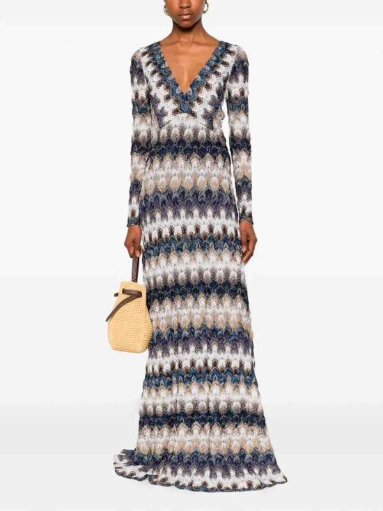 25FW 미소니 미디 원피스 29DS26SG3YBR015JS72RA MULTICOLOUR - MISSONI