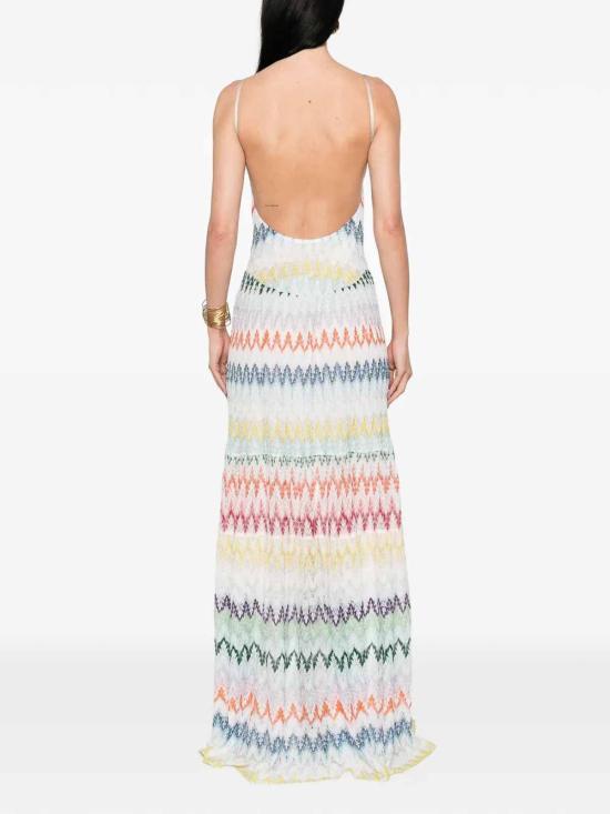 25FW 미소니 미디 원피스 29DS26SG3IBR015IS30G5 WHITE - MISSONI