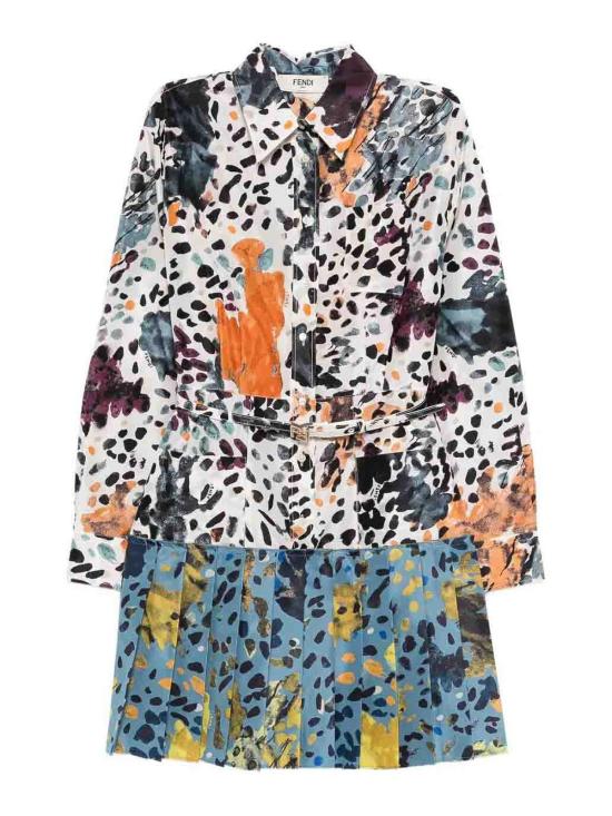 26SS 펜디 프린트 실크 드레스 FDD512AVJWF0HWA MULTICOLOUR