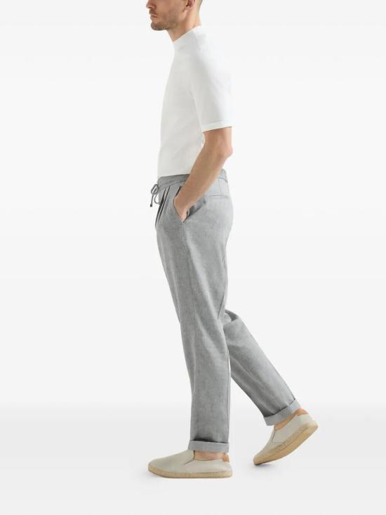 25FW 브루넬로 쿠치넬리 스트레이트 팬츠 MZ408E1710C032 GREY - BRUNELLO CUCINELLI