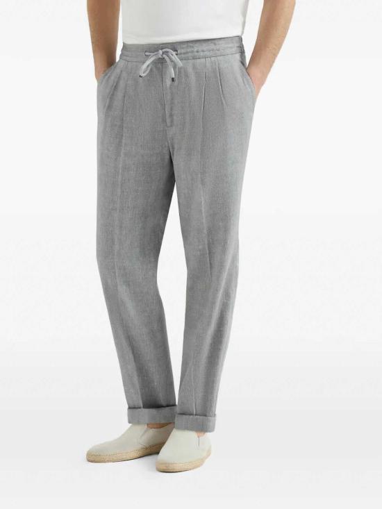25FW 브루넬로 쿠치넬리 스트레이트 팬츠 MZ408E1710C032 GREY - BRUNELLO CUCINELLI