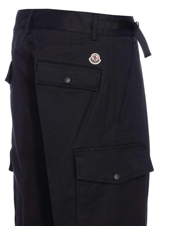 25FW 몽클레어 코튼 개버딘 카고 트라우저 2A00026598R1999 BLACK - MONCLER