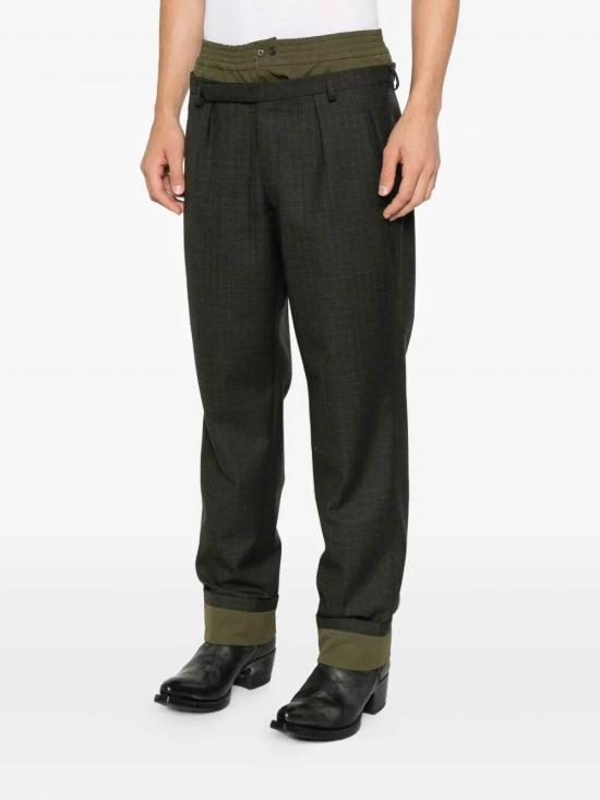 26SS 프라다 울 팬츠 코튼 UP039818U7SOOOF0342 DARK GREEN - PRADA