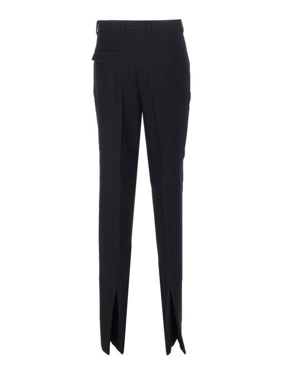 25FW 구찌 드라이 크레이프 울 팬츠 852063Z7AXM1000 BLACK - GUCCI