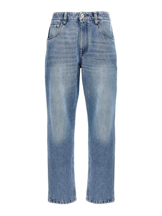 26SS 브루넬로 쿠치넬리 스트레이트 팬츠 MA095P5847C8926 BLUE