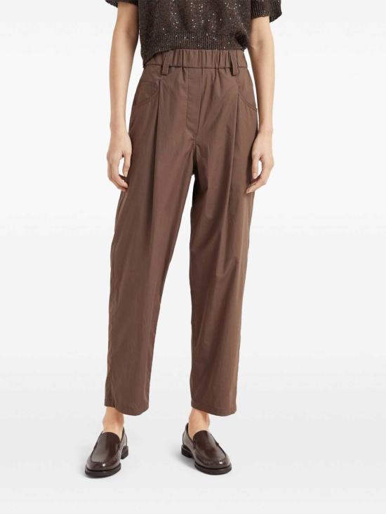 26SS 브루넬로 쿠치넬리 코튼 팬츠 M0H93P8907C8705 BROWN - BRUNELLO CUCINELLI