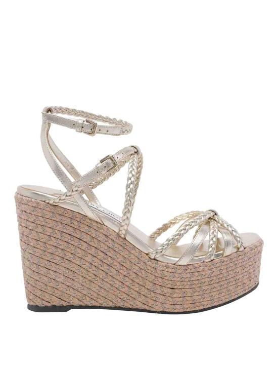 26FW 지미추 샌들 NYRA100ZKTSOFTGOLDMIX