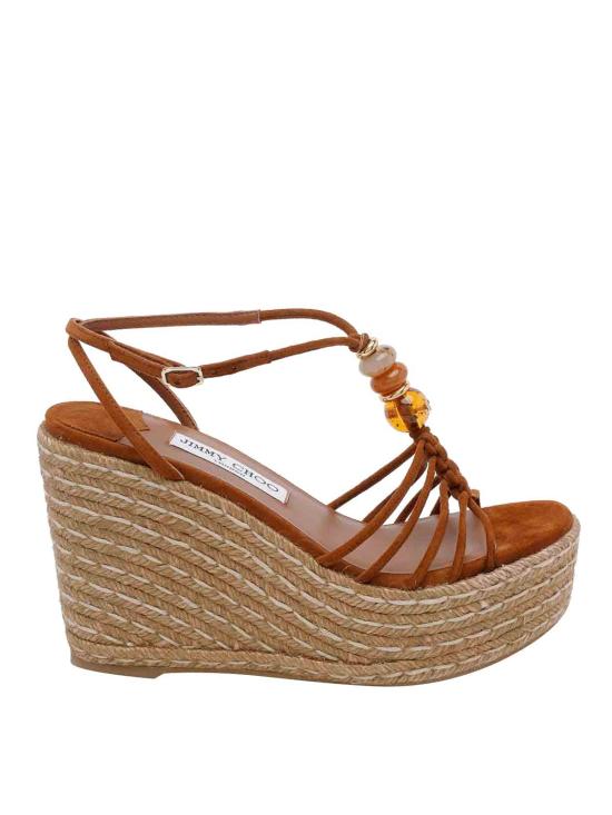 26FW 지미추 샌들 LEMIWEDGE100IPVTANMIX BROWN