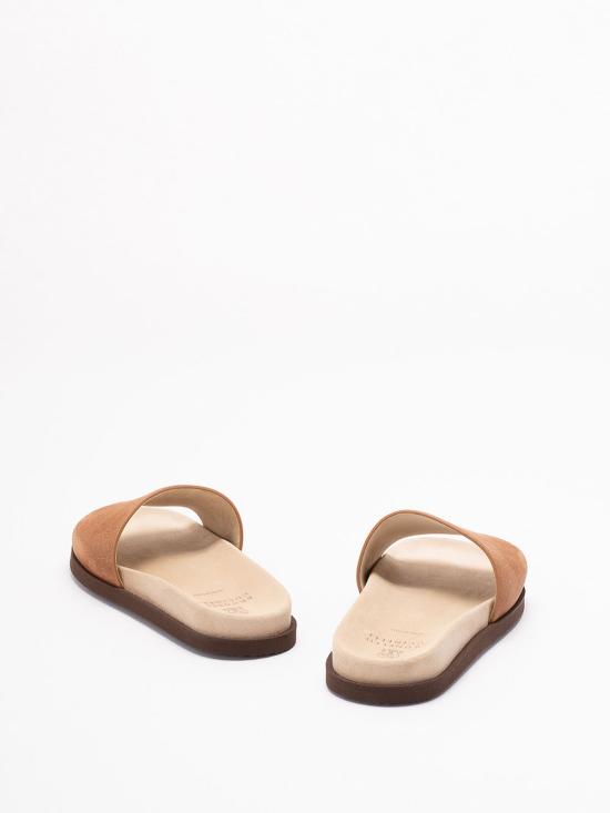 26SS 브루넬로 쿠치넬리 스웨이드 슬라이드 MZUSOLY236CHW89 BROWN - BRUNELLO CUCINELLI