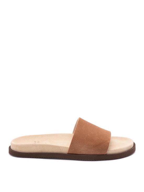 26SS 브루넬로 쿠치넬리 스웨이드 슬라이드 MZUSOLY236CHW89 BROWN
