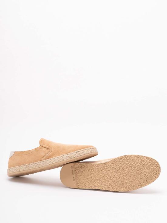26SS 브루넬로 쿠치넬리 로프 인서트 스웨이드 슬립온 MZUOHEI837CLH67 BEIGE - BRUNELLO CUCINELLI