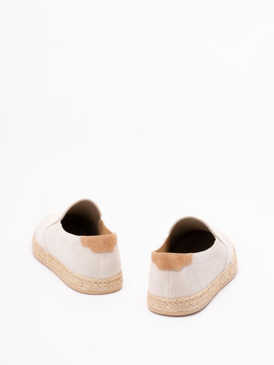 26SS 브루넬로 쿠치넬리 로프 인서트 스웨이드 슬립온 MZUOHEI837CXU27 WHITE - BRUNELLO CUCINELLI