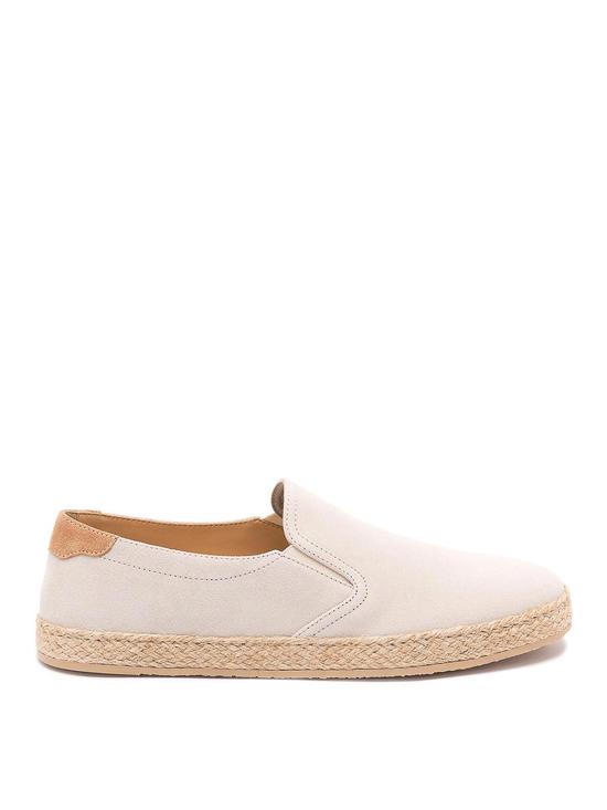 26SS 브루넬로 쿠치넬리 로프 인서트 스웨이드 슬립온 MZUOHEI837CXU27 WHITE