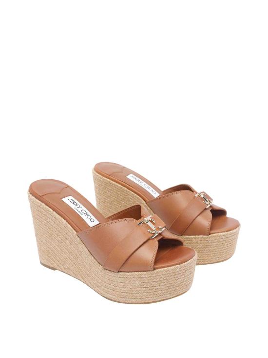 26SS 지미추 뮬/슬리퍼 LEDAWEDGE100FDZTANGOLD BROWN - JIMMY CHOO