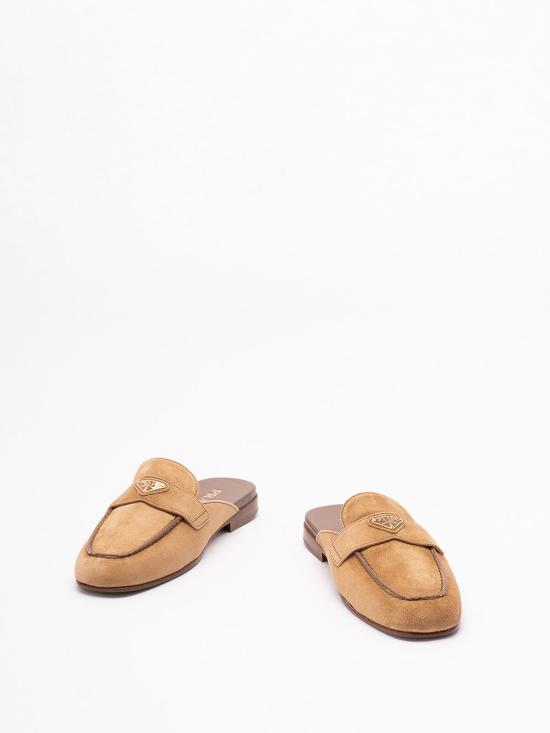 26SS 프라다 레더 슬리퍼 1D766N103F010F0401 CAMEL - PRADA