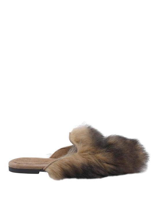 26SS 돌체앤가바나 시어링 스웨이드 슬리퍼 CI0224A9Y9380093 BROWN
