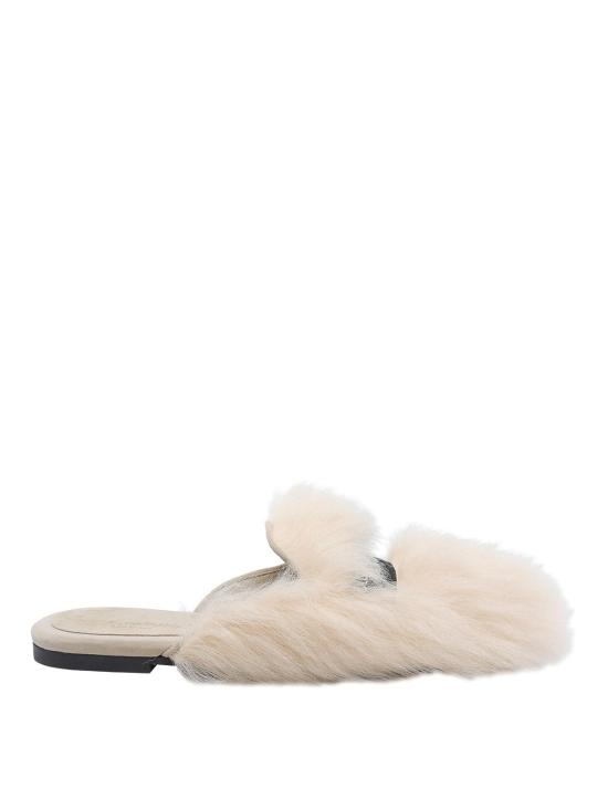 26SS 돌체앤가바나 시어링 스웨이드 슬리퍼 CI0224A9Y938H070 WHITE