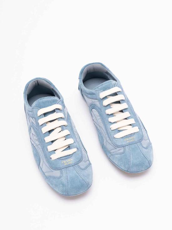 25FW 프라다 몬테카를로 리에디션 2005 스웨이드 리나일론 스니커즈 1E247OD7CFD010F0637 LIGHT BLUE - PRADA