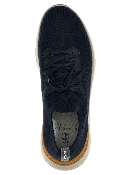 25FW 브루넬로 쿠치넬리 스니커즈 MZUWLBO253CEG72 BLUE - BRUNELLO CUCINELLI