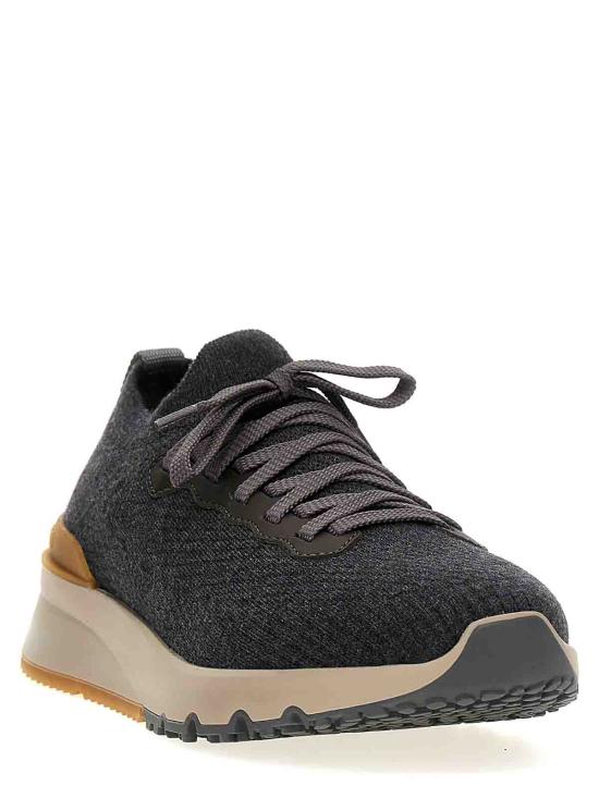 25FW 브루넬로 쿠치넬리 스니커즈 MZUWLBO253CBB82 GREY - BRUNELLO CUCINELLI