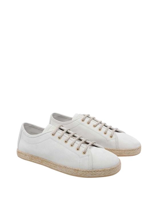 26SS 브루넬로 쿠치넬리 로프 인서트 디테일 리버스 카프스킨 더비 슈즈 MZULNGI650C7951 WHITE - BRUNELLO CUCINELLI