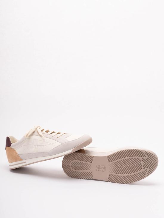 26SS 브루넬로 쿠치넬리 디어스킨 & 스웨이드 스니커즈 MZUKOKA348CXM48 WHITE - BRUNELLO CUCINELLI