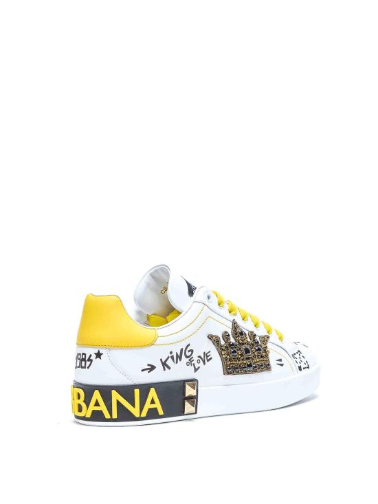 26SS 돌체앤가바나 포르토피노 카프스킨 스니커즈 CS1759A02198W920 WHITE - DOLCE & GABBANA