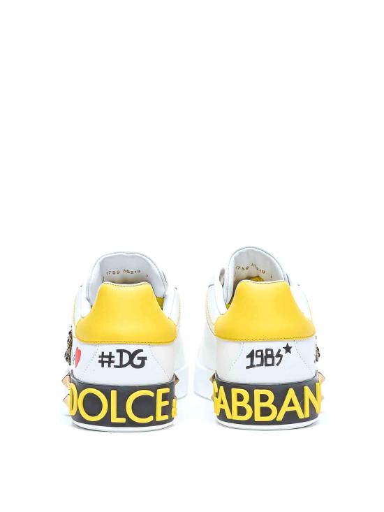 26SS 돌체앤가바나 포르토피노 카프스킨 스니커즈 CS1759A02198W920 WHITE - DOLCE & GABBANA